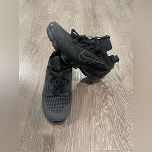 Nike Air VaporMax Flyknit Triple Black Kids